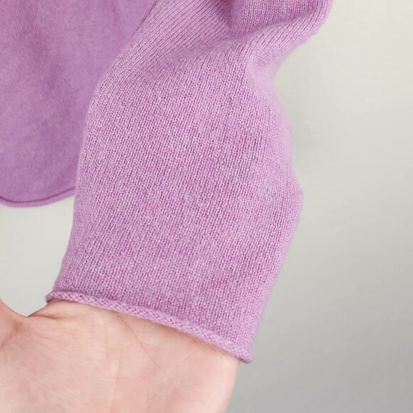 J. Crew 100% Cashmere Heather Lilac Lightweight Soft Crewneck Sweater XS *read* - Picture 4 of 10
